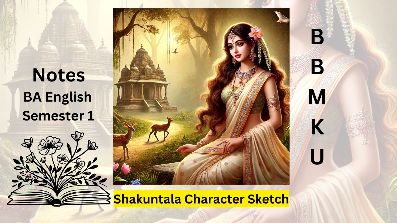 Shakuntala Character Sketch ba english honours notes for semester 1 bbmku university