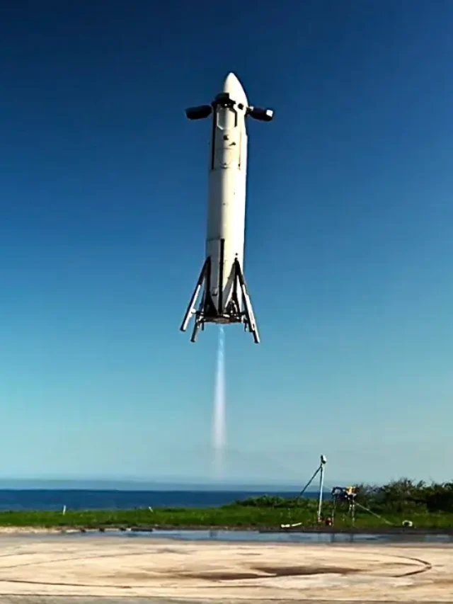 Honda's reusable rocket lifting off during a vertical launch and landing test in Hokkaido, Japan, June 2025.