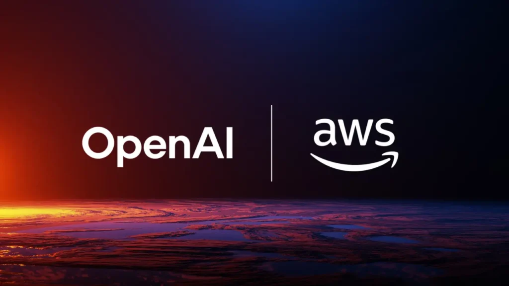 Logos of OpenAI and AWS side by side, representing their AI partnership