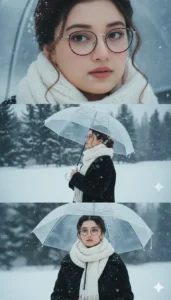 A cinematic single portrait created using a 3 Layer Gemini AI photo editing prompt, featuring soft aesthetic lighting, detailed facial features, and a viral 2025 Instagram-style look.