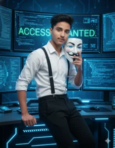 White Suit Futuristic Portrait – Gemini AI Photo Prompt Copy Paste Trending