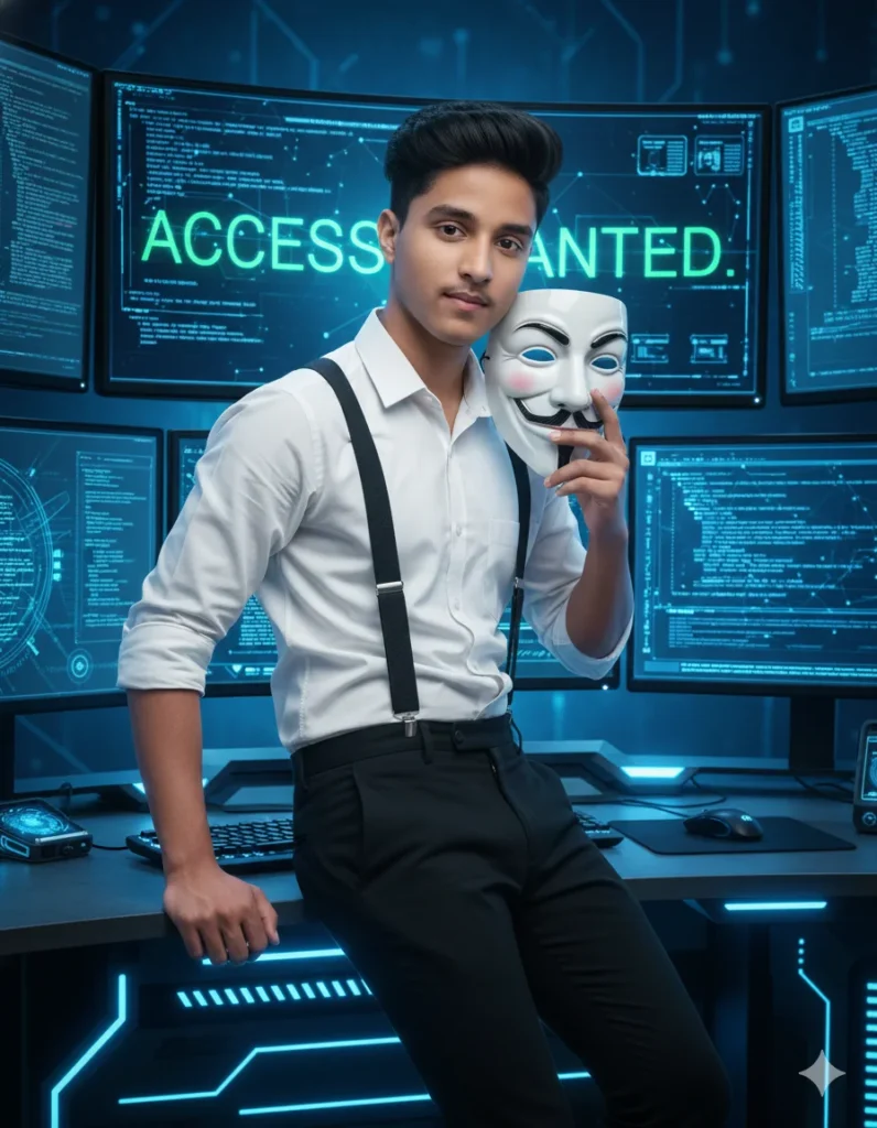 White Suit Futuristic Portrait – Gemini AI Photo Prompt Copy Paste Trending