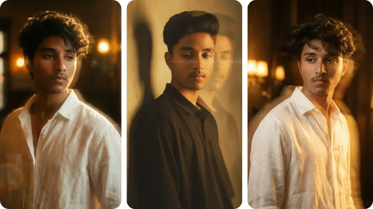 90s Style Cinematic Collage Using Trending Gemini AI 90s Style Photo Prompt featuring a Boy