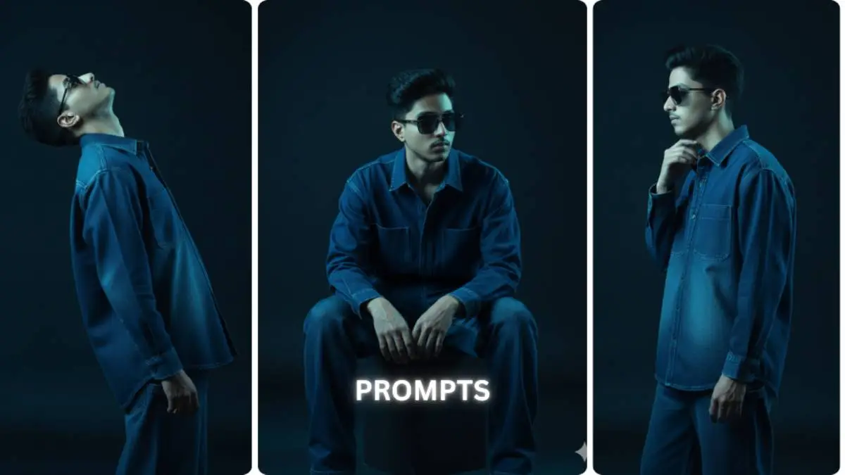 Google Gemini Aesthetic Photo Editing Prompts for boys showing dark cinematic aesthetic poses