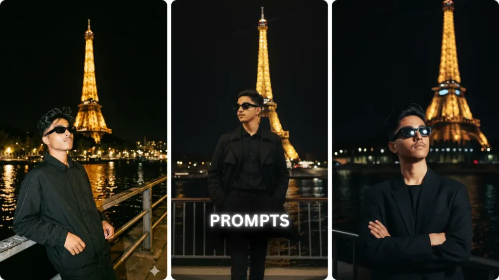Google Gemini Cinematic Night Travel Portrait AI Photo Prompt | Create Stunning Boys Travel Photos