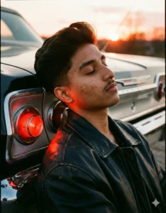 ChatGPT Moody Sunset Portrait AI Photo Editing Prompt For Men