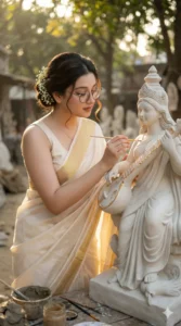 Saraswati Puja AI Photo Prompt For Girls