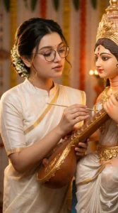 Viral Saraswati Puja AI Photo Prompt For Girls 2026
