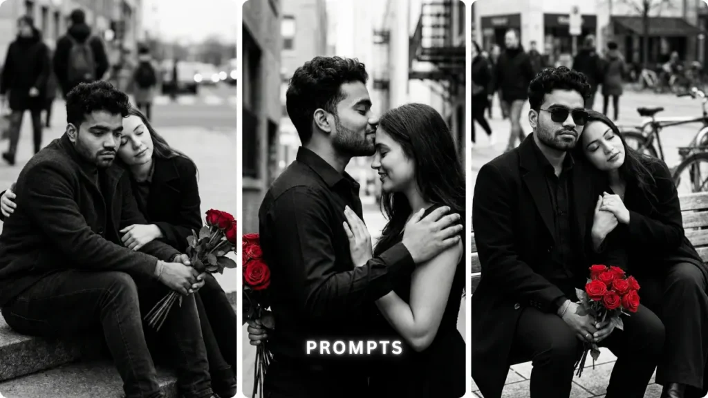 Gemini Black and White Romantic Couple AI Photo Prompts 2026 (Copy-Paste)
