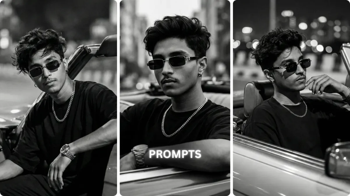 Stylish Black and White Photo Editing Prompt for Boys using Gemini AI with a cinematic and aesthetic look, created using Black and White Photo Editing Prompt for Boys