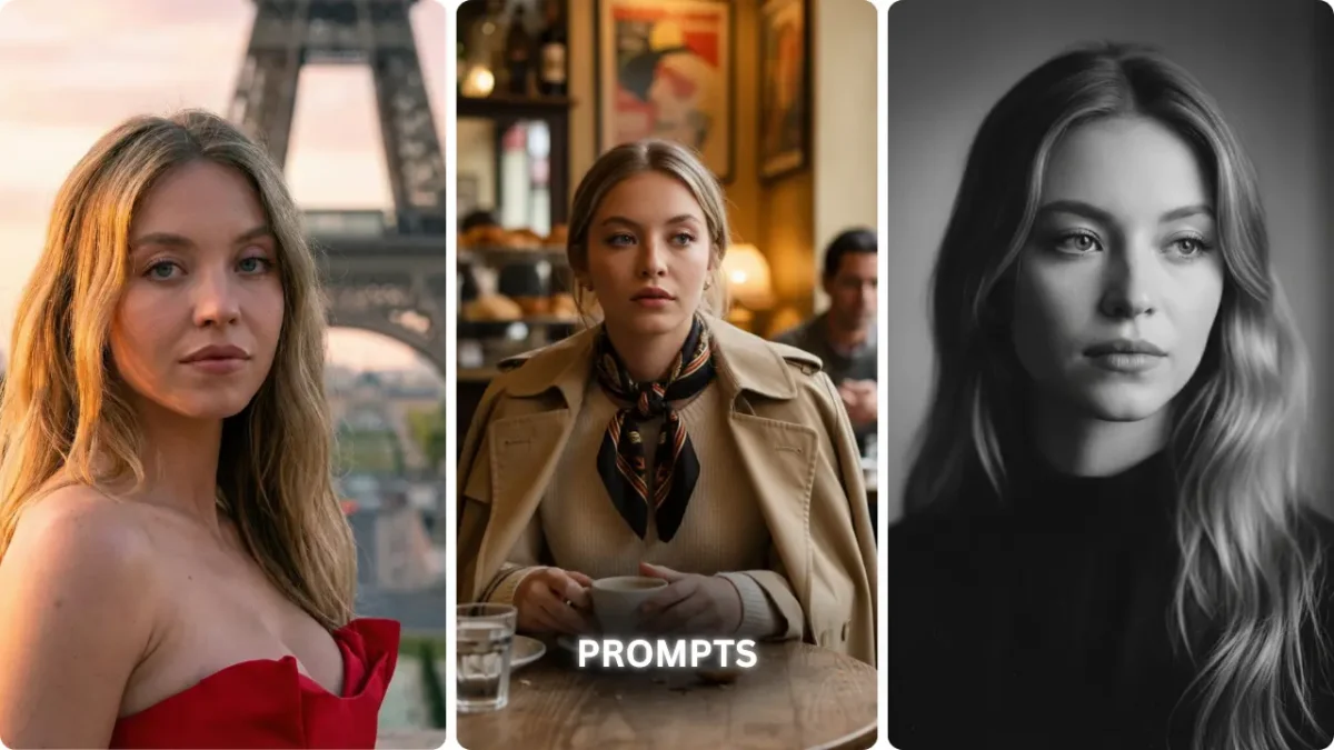 MidJourney Photo Editing Prompts for Girls in Paris-style cinematic portrait created using MidJourney AI, French aesthetic look with soft lighting and timeless cinematic vibe