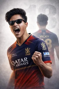 RCB Virat Kohli IPL team jersey AI photo prompt using own photo