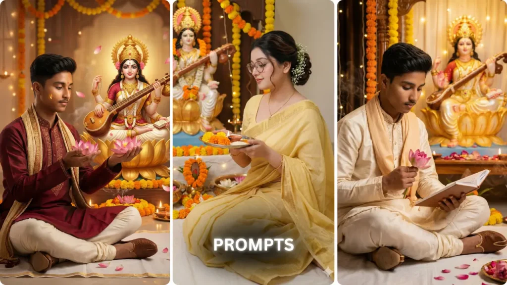 Saraswati Puja AI Photo Editing Prompt 2026