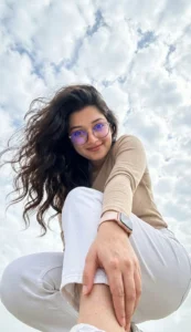 Trending Low Angle Portrait AI Photo Editing Prompt for Girl viral on Instagram with realistic lighting and confident low angle pose