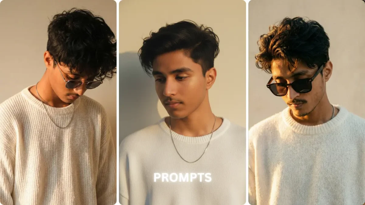 Google Gemini aesthetic AI photo editing prompts for boys in 2026 with cinematic portrait styles