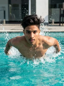 ChatGPT swimming pool AI photo editing prompts for boys 2026 realistic pool photos