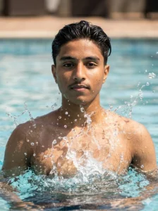 Google Gemini swimming pool AI photo editing prompts for boys 2026