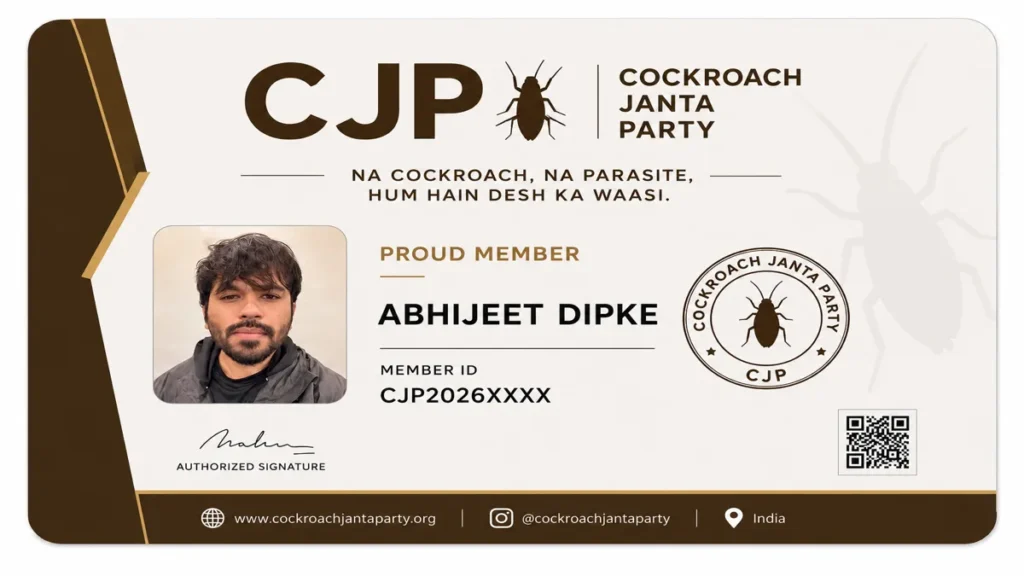 Cockroach Janta Party DP, Logo and Voter ID Card AI Photo Prompt: Create All 3 Using Gemini AI