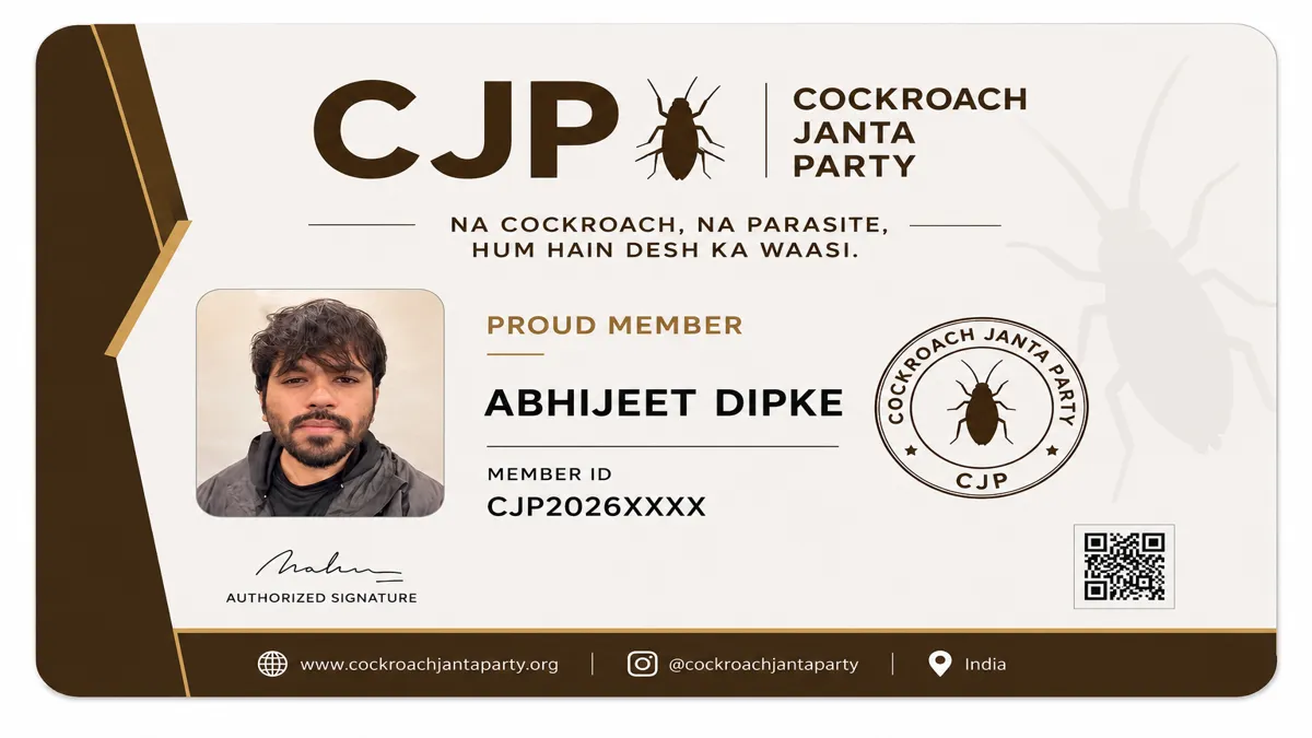 Cockroach Janata Party DP profile picture and voter ID card AI photo prompt result — created using Gemini AI