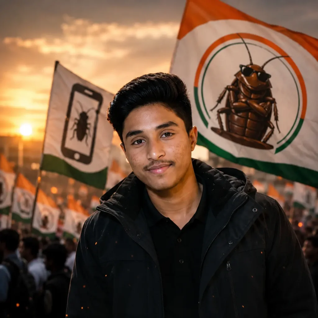 Cockroach Janata Party AI Profile Picture Prompt Outdoor Style (Free HD AI Prompt)