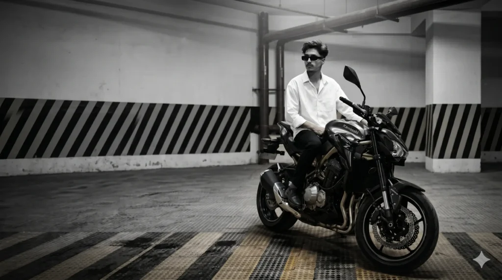 Kawasaki Z900 Motorcycle AI Photo Editing Prompt For Boys 2026