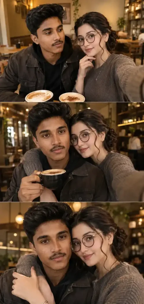 ChatGPT couple photo prompt realistic cafe selfie copy and paste ready 2026