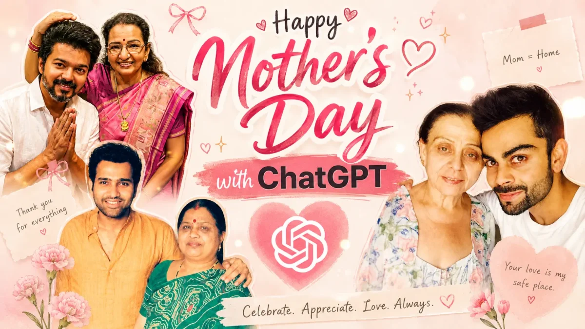 Mother’s Day 2026 AI photo editing Prompt featuring emotional mother-child portraits created with ChatGPT AI effects