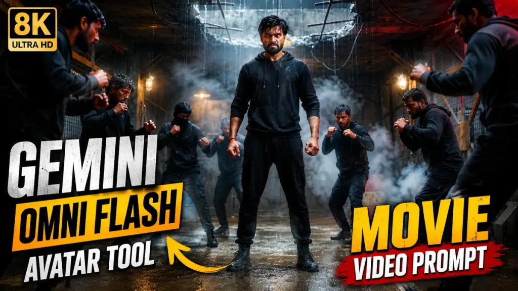 Gemini Omni Flash Avatar Tool Movie Video Prompt: Create Your Own Cinematic Fighting Scene Using Google Flow