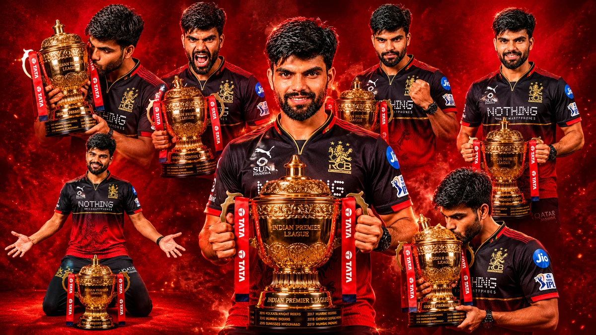RCB Winning IPL 2026 Trophy AI Photo Prompt champion studio portrait created with ChatGPT
