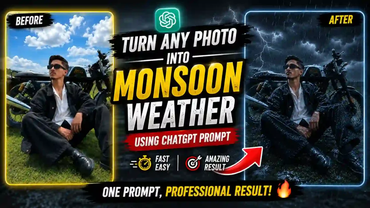 Rainy Weather Cinematic AI Photo Prompt for Boys — ChatGPT