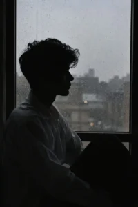 Rainy Day Silhouette AI Photo Prompt for ChatGPT
