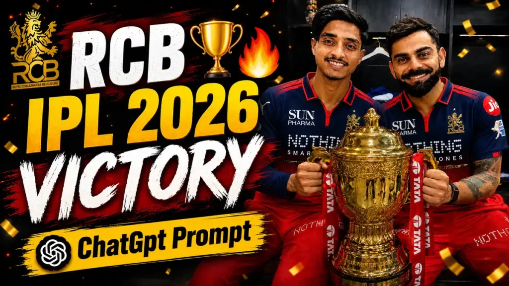 RCB IPL 2026 AI Photo Editing Prompts: Create Realistic Champion Photos With Virat Kohli, Rajat Patidar and Bhuvneshwar Kumar
