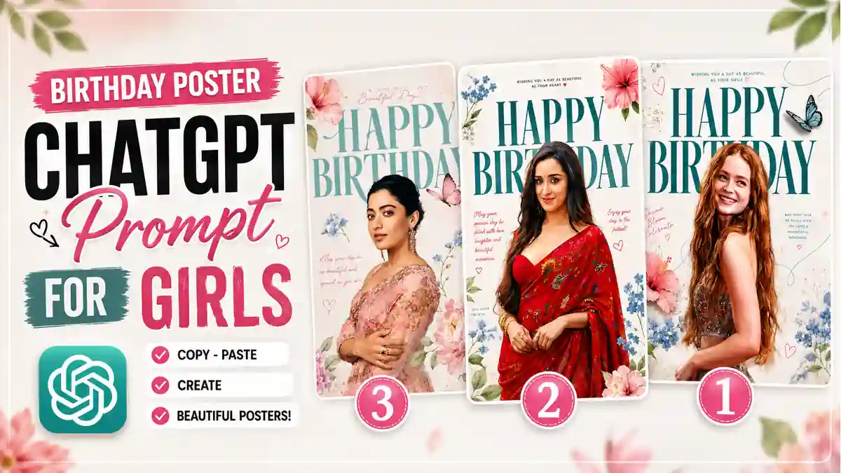 Aesthetic girl birthday AI photo prompt result — Korean aesthetic premium birthday poster created using ChatGPT GPT-4o 2026