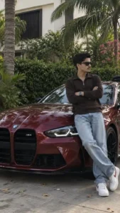 BMW M4 and Street Photography AI Prompt For Boy