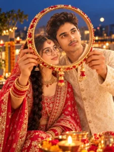 Karwa Chauth AI Photo Prompt For Couple Chatgpt